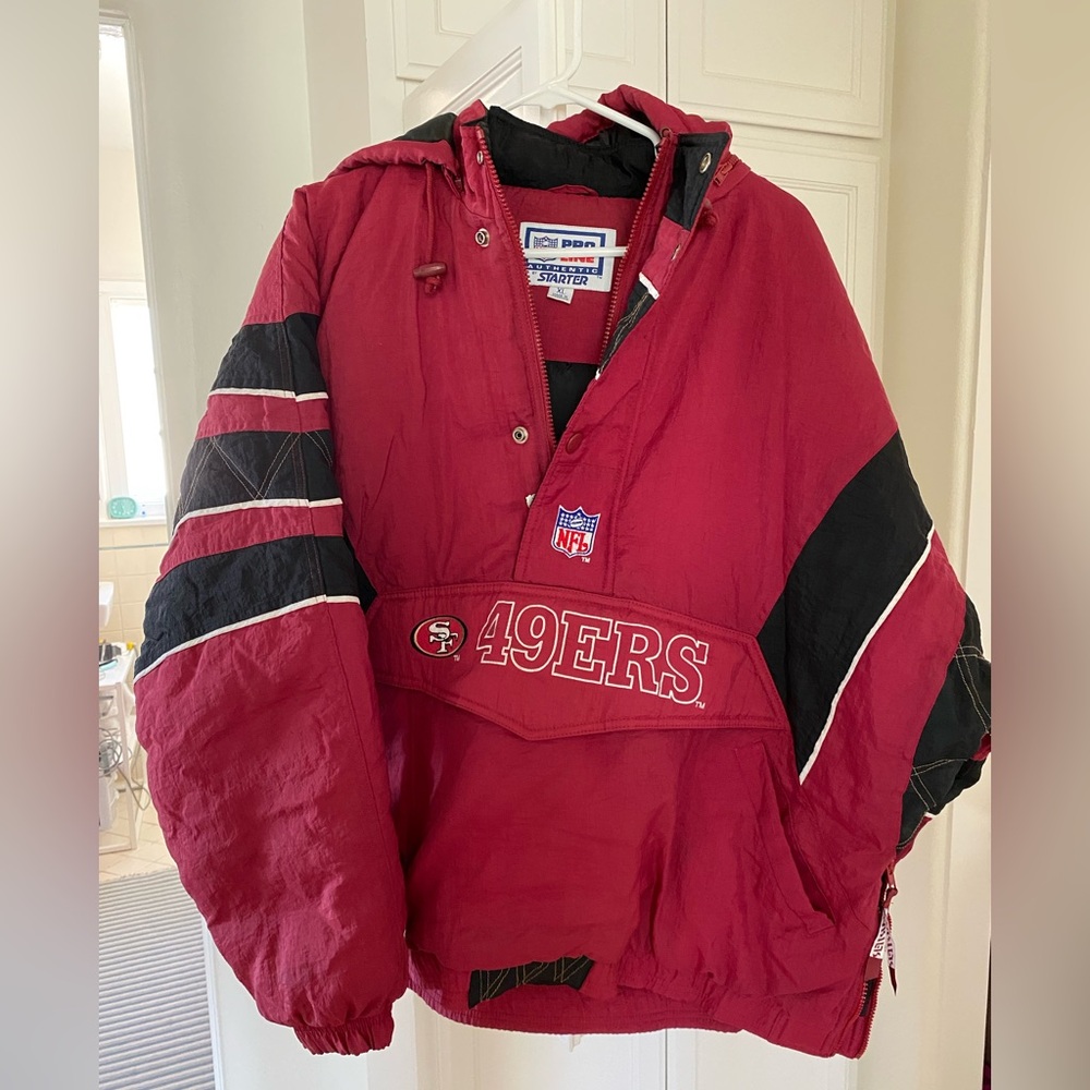 STARTER 49ers Insulated Windbreaker Jacket, Perfect 1990s vintage